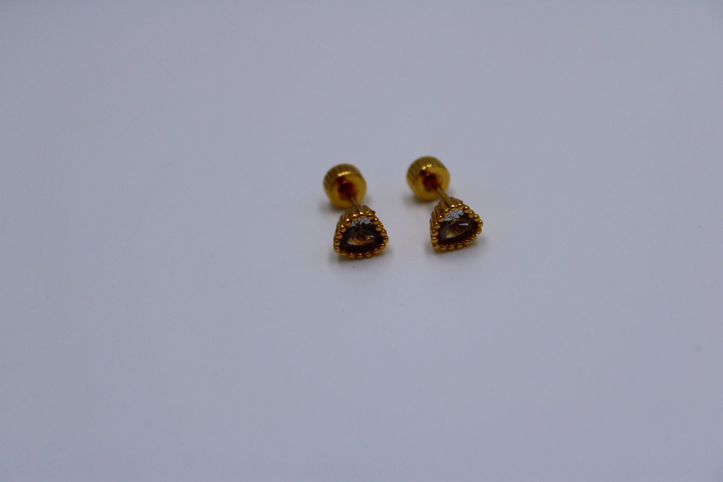 Par Pendientes Rosca Acero inoxidable " Corazones One"