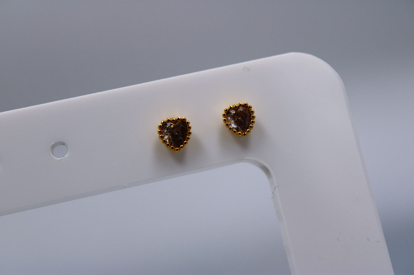 Par Pendientes Rosca Acero inoxidable " Corazones One"