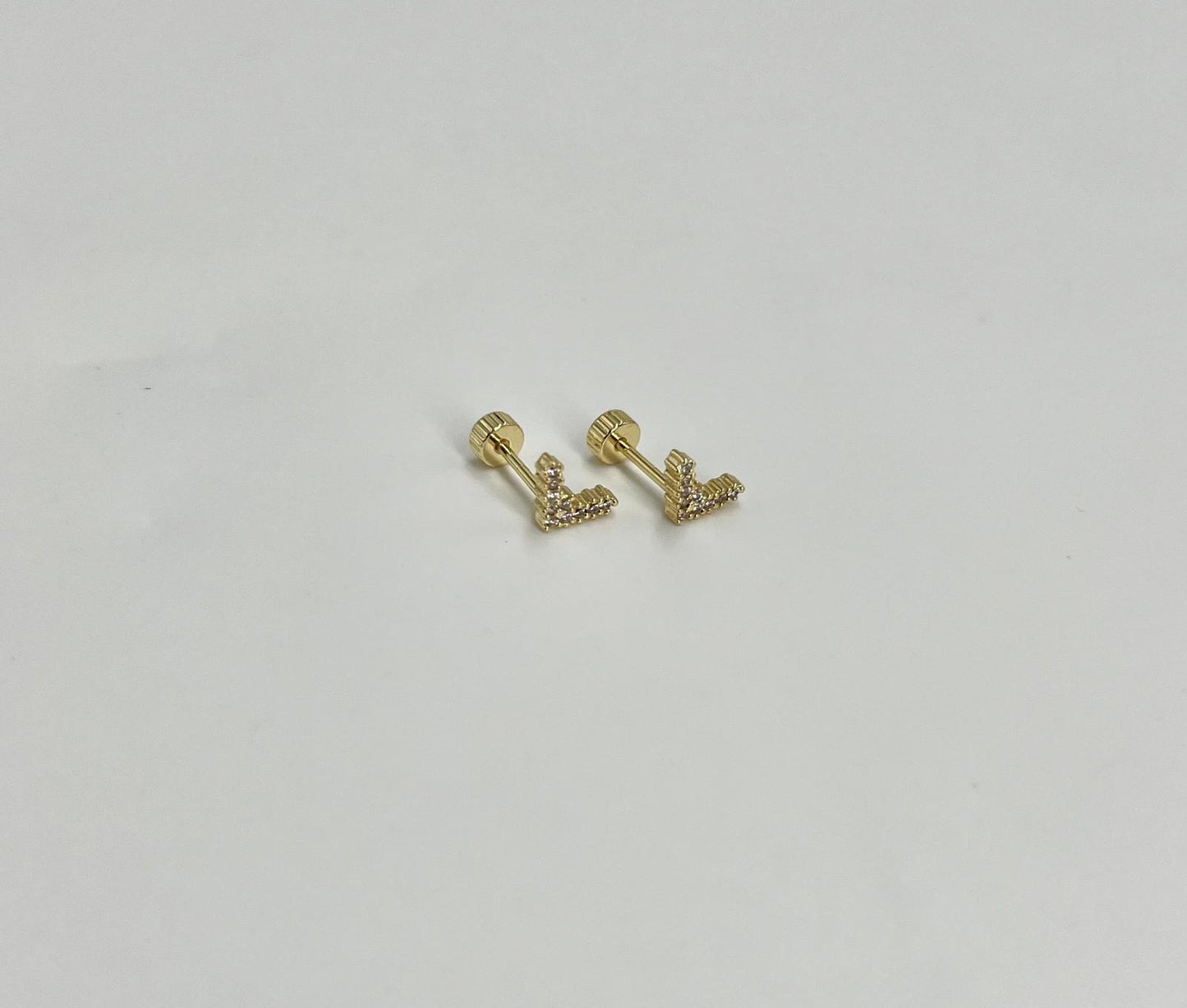 Pendientes Rosca Trasera "V"