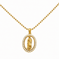 Colgante Con Medalla de Virgen Religiosa , 45 cm + 5 cm alargador Acero Inoxidable