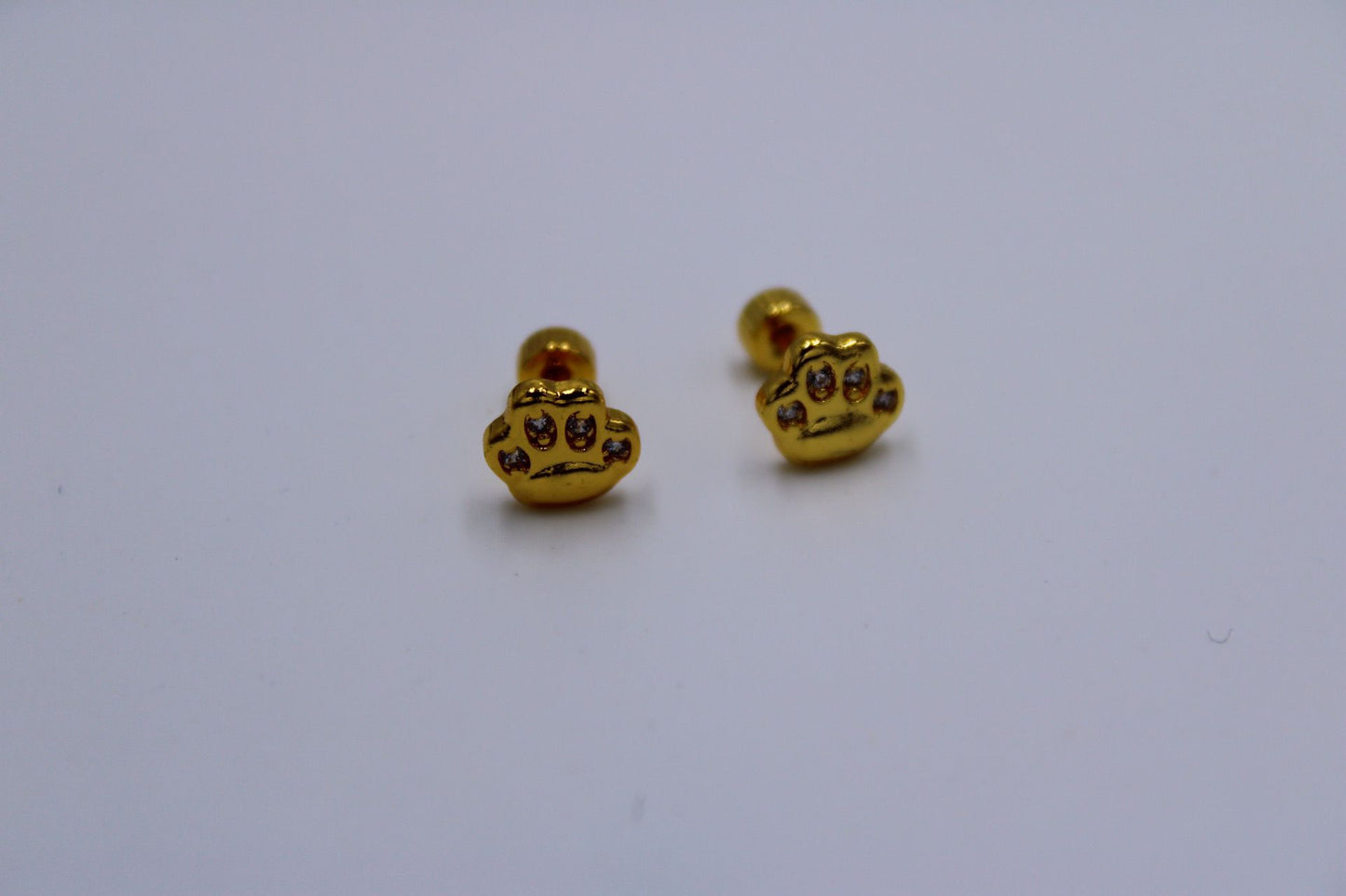 Par Pendientes Rosca Acero Inoxidable "Dog "