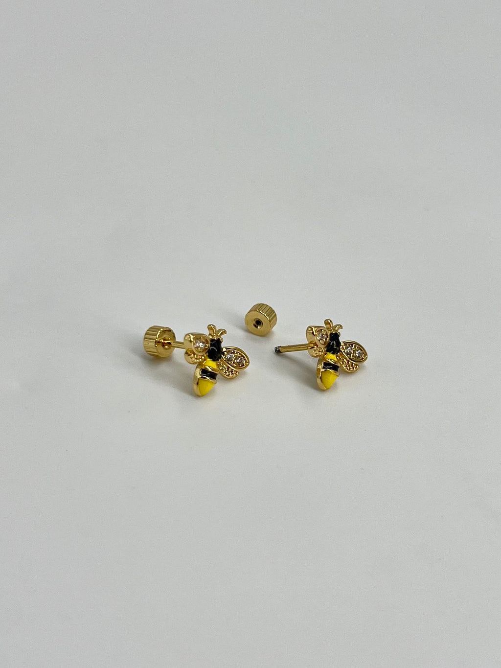 Pendientes Rosca Trasera "Abejas de la Suerte"