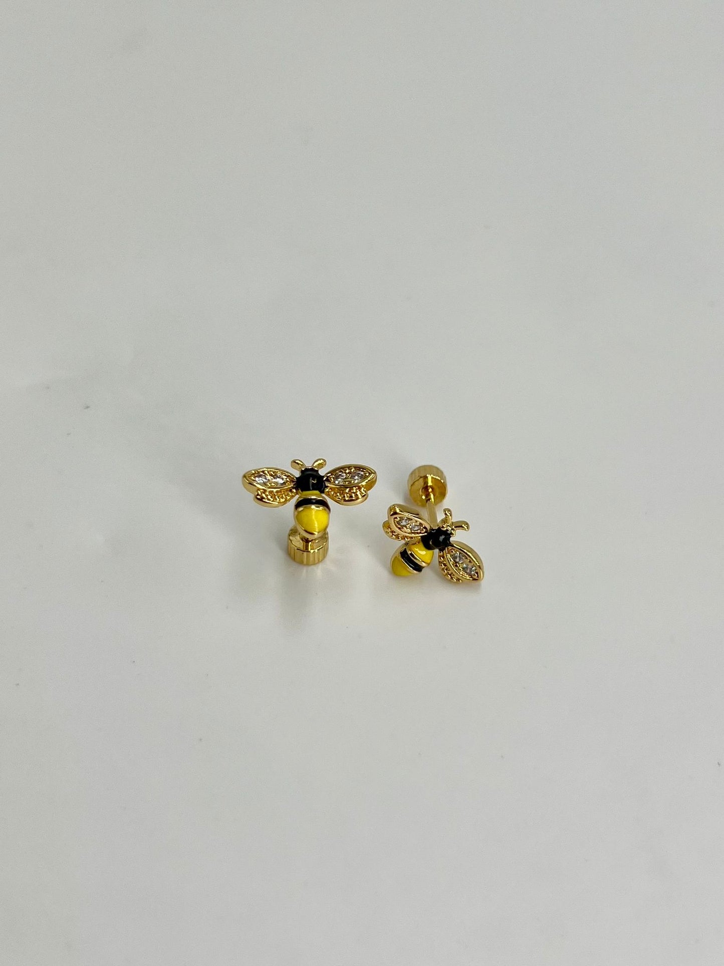 Pendientes Rosca Trasera "Abejas de la Suerte"