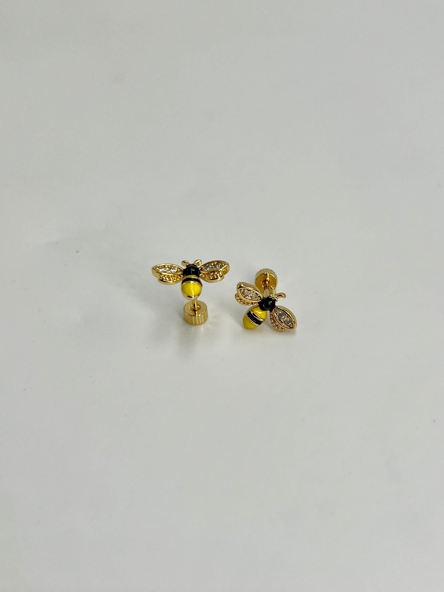 Pendientes Rosca Trasera "Abejas de la Suerte"