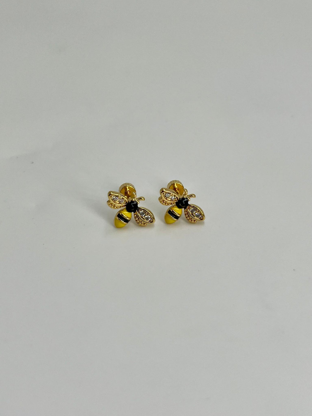 Pendientes Rosca Trasera "Abejas de la Suerte"