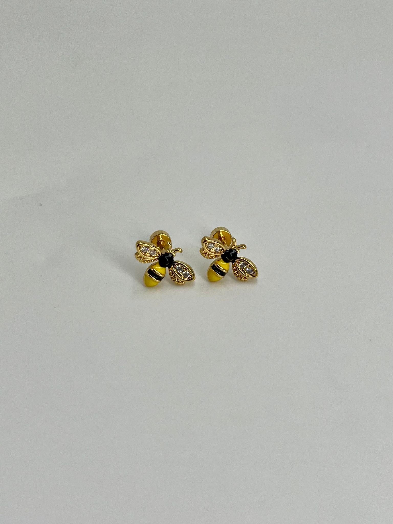 Pendientes Rosca Trasera "Abejas de la Suerte"