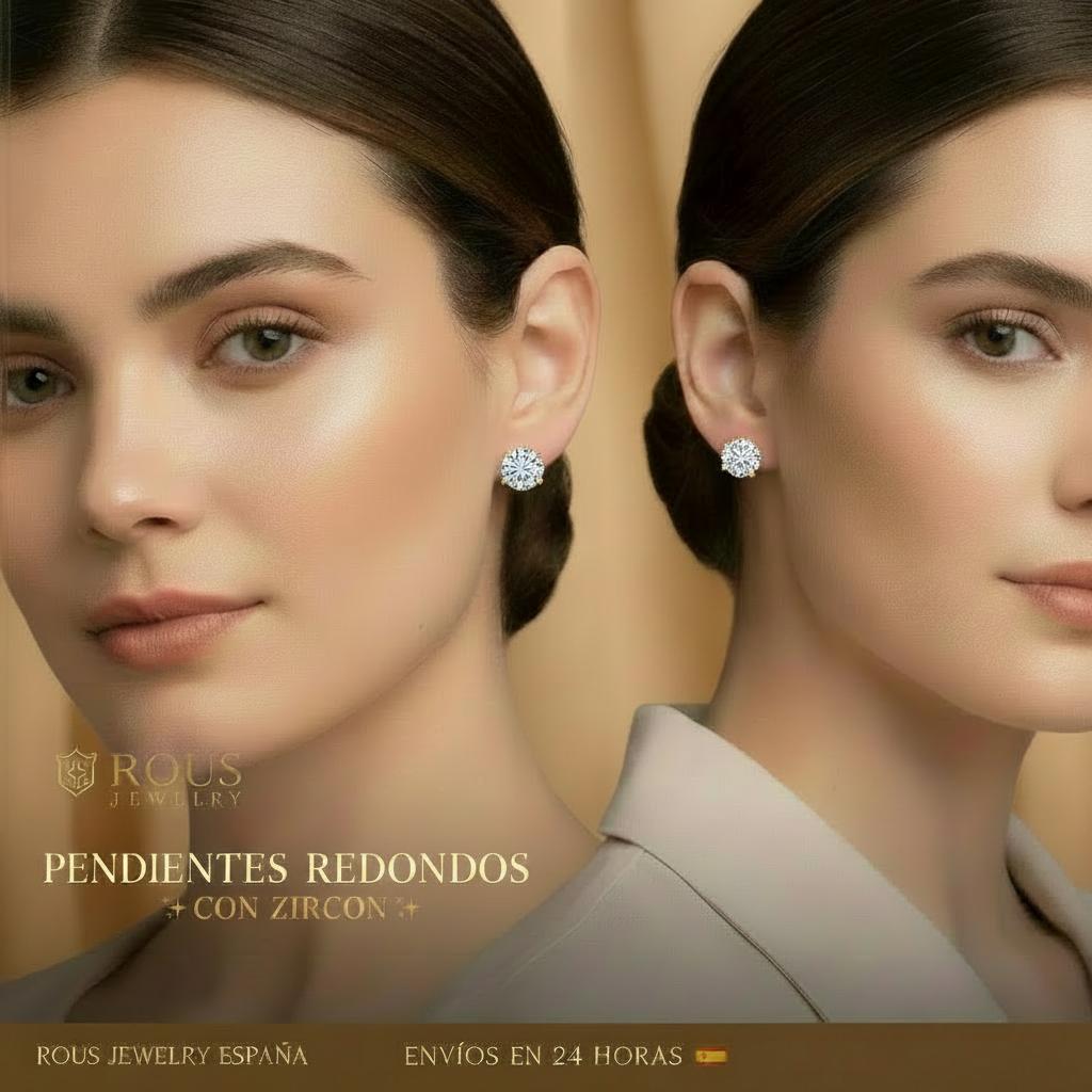 Par Pendientes de Plata 925 Zircon