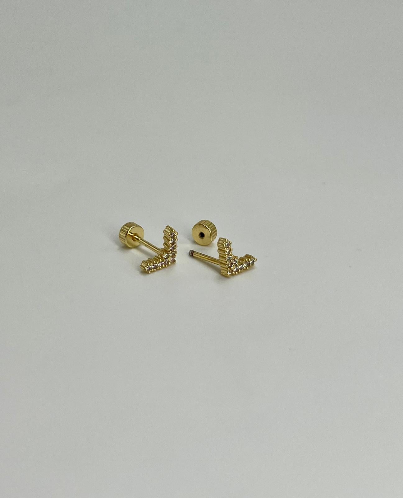 Pendientes Rosca Trasera "V"