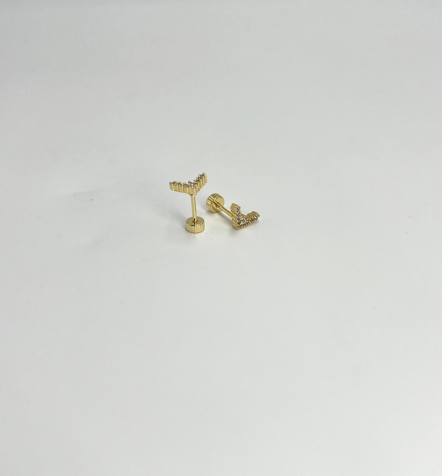 Pendientes Rosca Trasera "V"