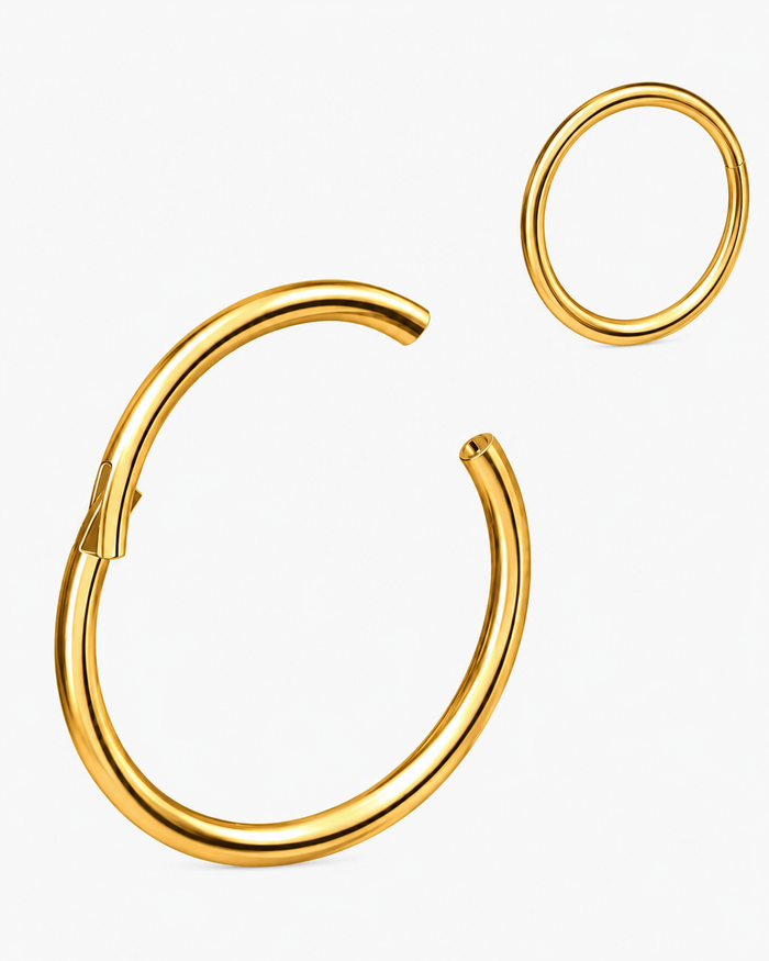 Piercing Clicker de Acero Inoxidable para Nariz, Tragus y Oreja